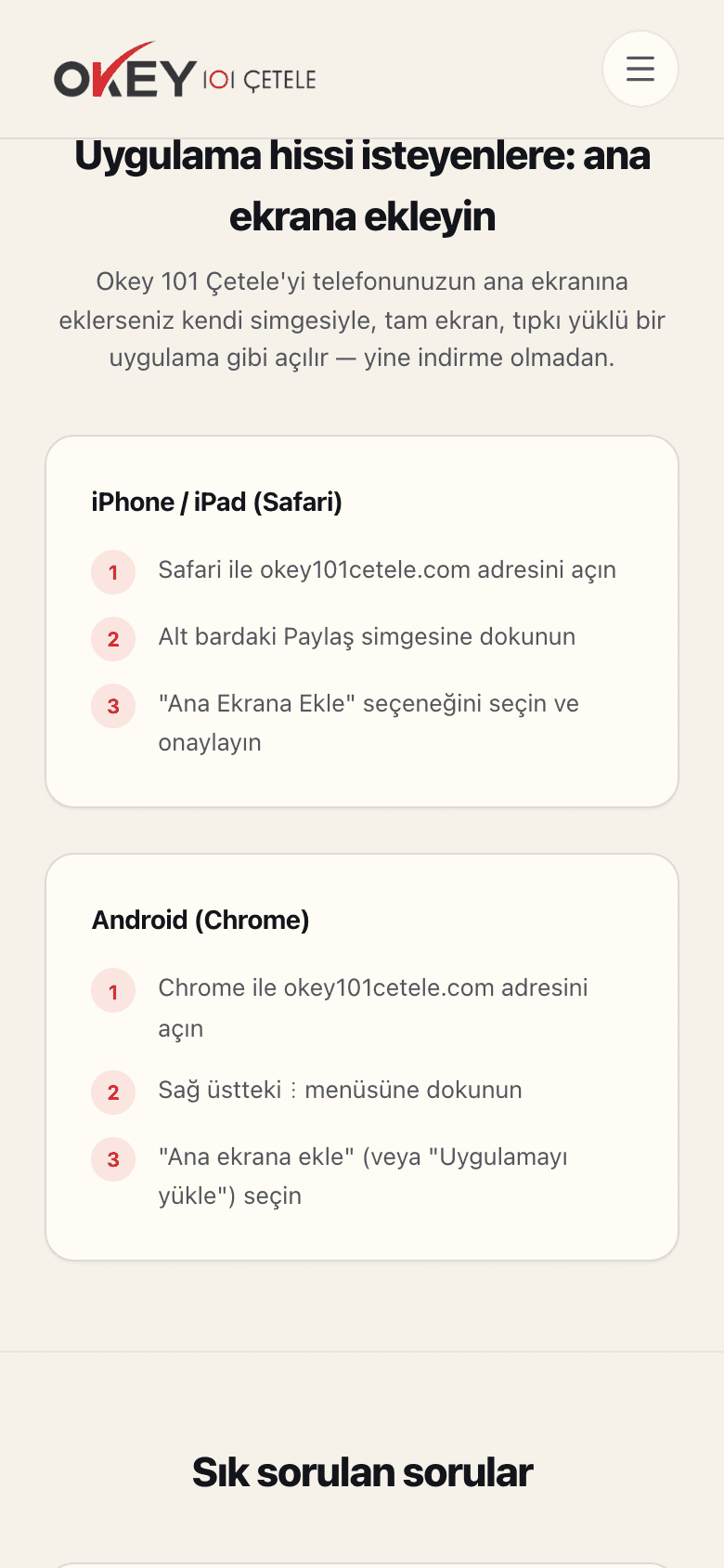 iPhone Safari adımları