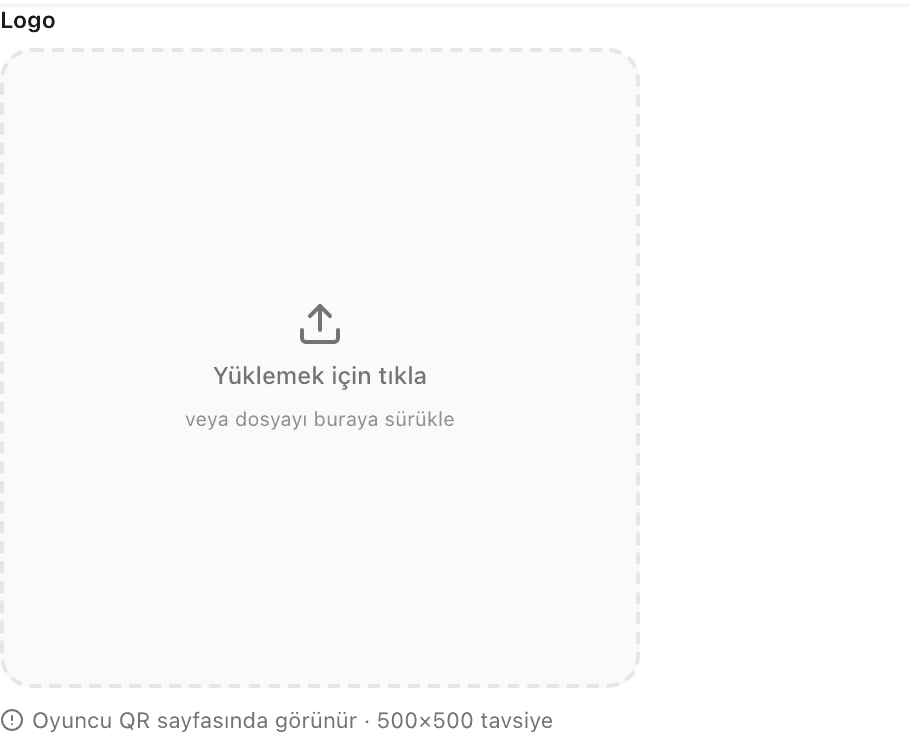 Logo yükleme alanı