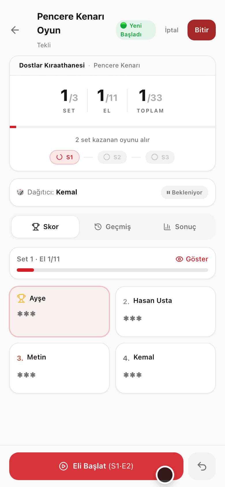 Alt bardaki son eli geri al butonu